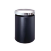 Thùng rác thép sơn đen viền inox trắng Ø22