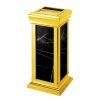 Thùng rác inox gạt tàn mạ vàng đá đen
